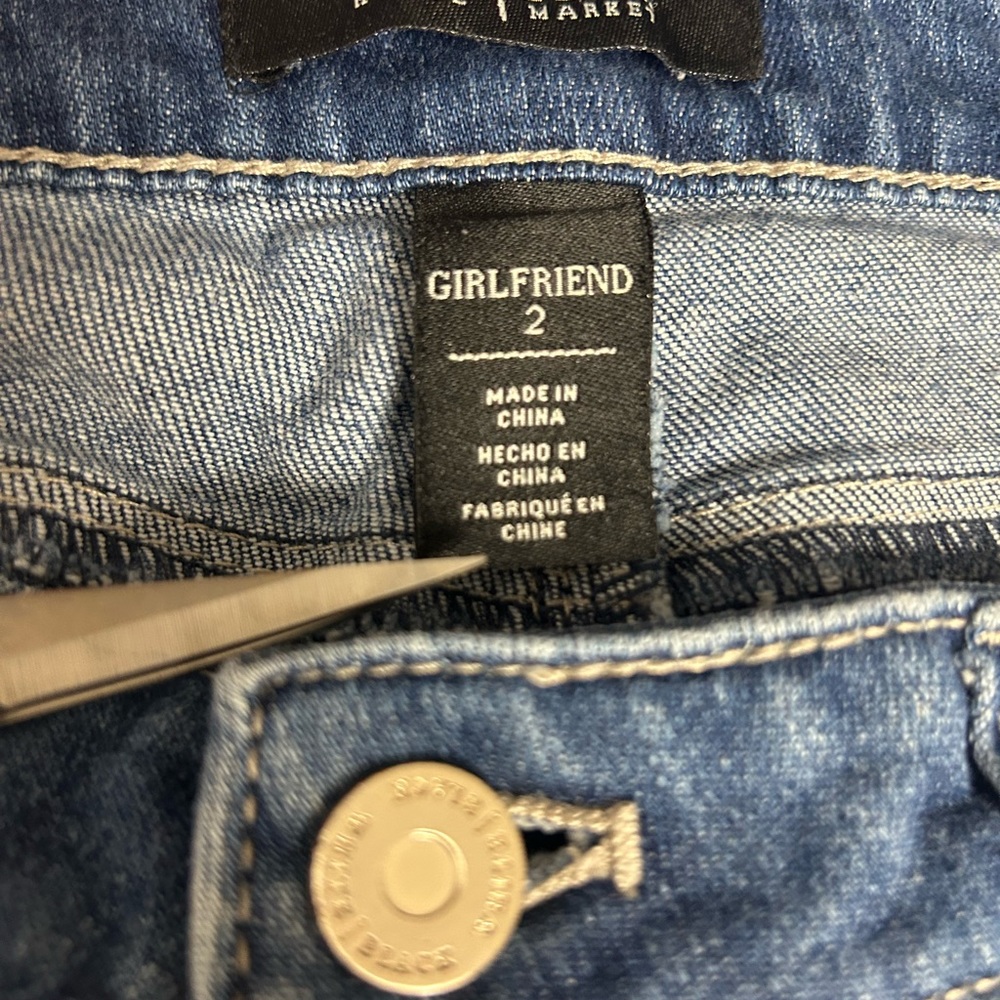 Whbm Patchwork Distressed Girlfriend Ankle Jean 2 - image 5